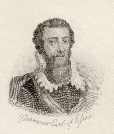 Robert Devereux, do &39;Crabb&39;s Historical Dictionary&39;, publicado em 1825 de English School