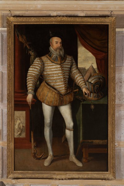 Robert Dudley, Conde de Leicester, c.1532-88 (óleo sobre tela) de English School