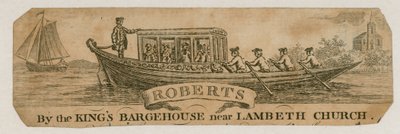 Roberts, pelos reis Bargehouse perto da igreja de Lambeth de English School