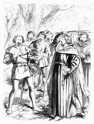 Robin Hood e o rei Ricardo I (1157-99) de English School