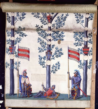 Jogo de armas e linhagem da família Egerton de English School