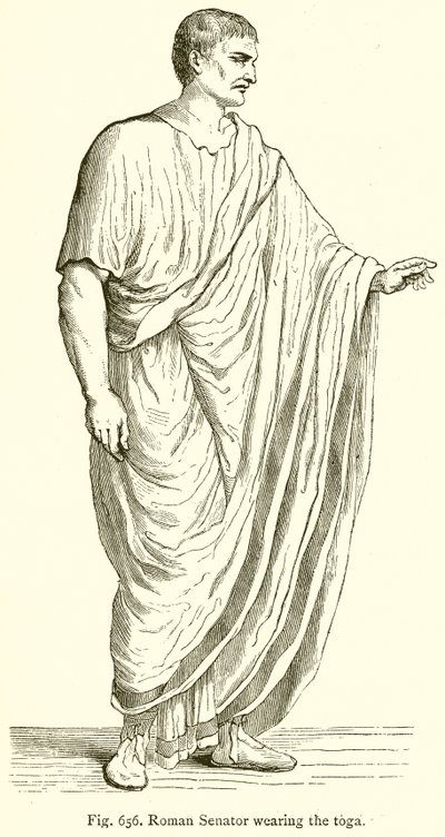 Senador romano vestindo o Toga de English School