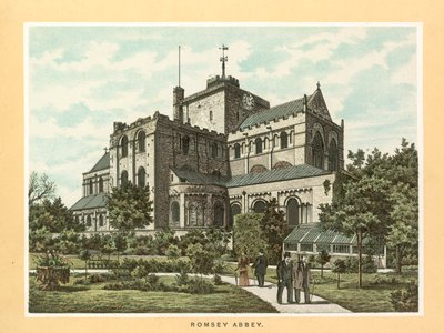 Abtei von Romsey (Farblithografie) von English School