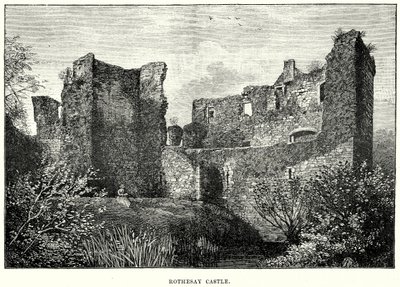 Castelo de Rothesay (gravura) de English School