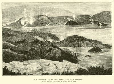 Rotomahana, ou o lago morno, Nova Zelândia de English School