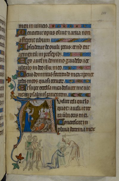 Royal MS 2 B VII f.288r, de The Queen Mary Psalter, c.1310-20 (vellum) de English School