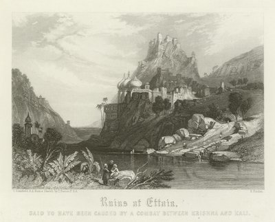 Ruínas em Ettaia, Índia de English School