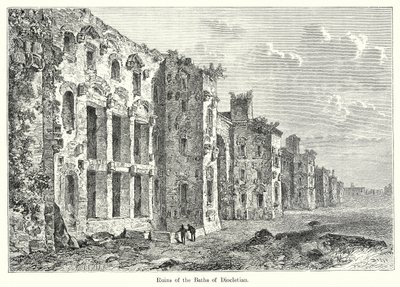 Ruínas das Termas de Diocleciano (gravura) de English School