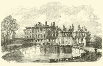 Ruínas do Palácio de St Cloud, outubro de 1870 de English School