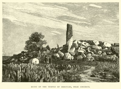 Ruínas do Templo de Hércules, perto de Girgenti de English School