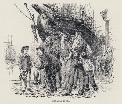 Fuja para o mar (gravura) de English School