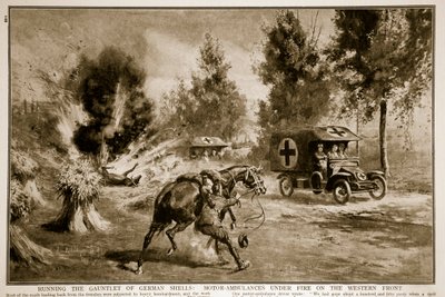 Correndo a Manopla das Conchas Alemãs: Ambulâncias motoras sob fogo na Frente Ocidental, 1914-19 de English School