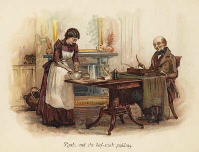 Ruth, e o pudim de carne de vaca (chromolitho) de English School