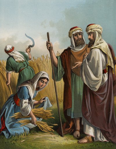 Ruth respigando no campo de Boaz (chromolitho) de English School