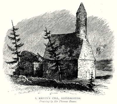 Cela de S Keivin, Glendalough (gravura) de English School