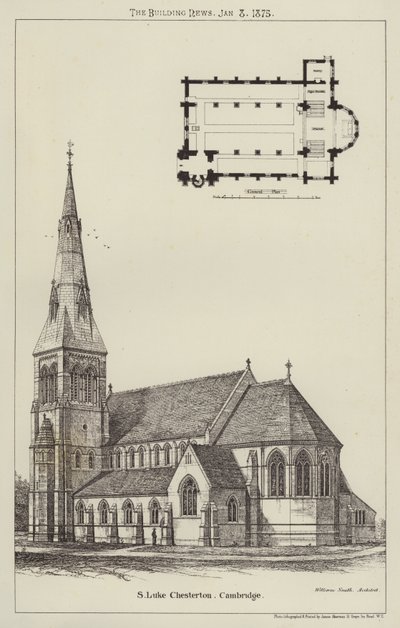 S Luke Chesterton, Cambridge (gravura) de English School