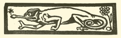 Salamandra (xilogravura) de English School