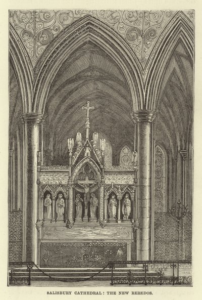 Catedral de Salisbury, o novo retábulo de English School