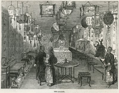 Saloon de lixo chinês trouxe para Londres como uma curiosidade de English School