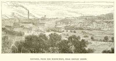 Saltaire, do Noroeste, perto de Shipley Green de English School