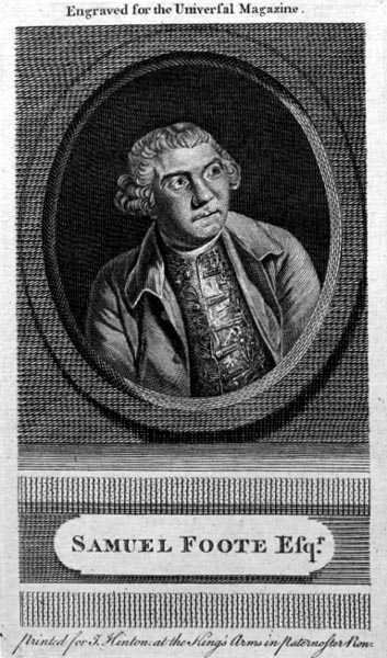 Samuel Foote (1720-77), gravado para a 