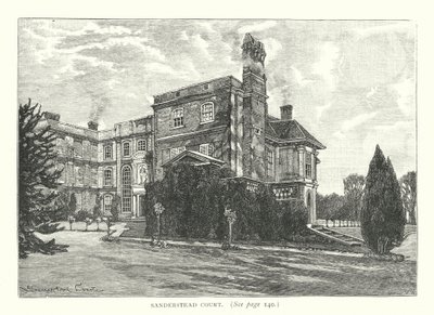Sanderstead Court (gravura) de English School