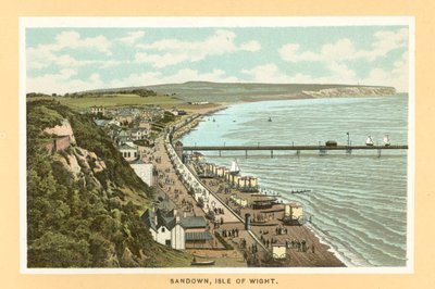 Sandown, Ilha de Wight (litografia a cores) de English School