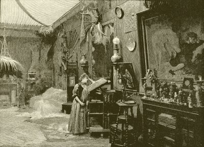 Sarah Bernhardt em seu estúdio de English School