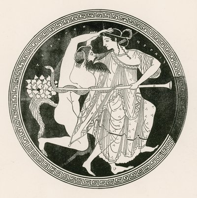 Sátiro e Ménada (gravura) de English School