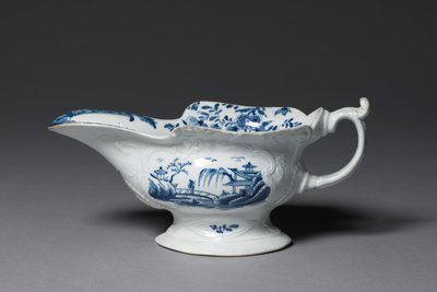 Barco de molho, possivelmente feito por Worcester Porcelain Factory ou Bristol Porcelain Factory, c.1752 de English School