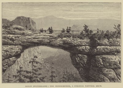 Saxónia Suíça, O Prebischthor, Um Arco Natural Colossal (gravura) de English School