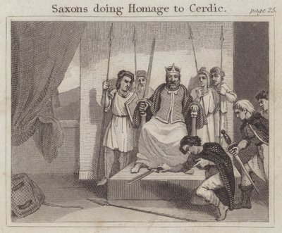 Saxões fazendo homenagem ao Cerdic de English School