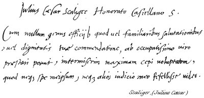 Scaliger, (Júlio César) de English School