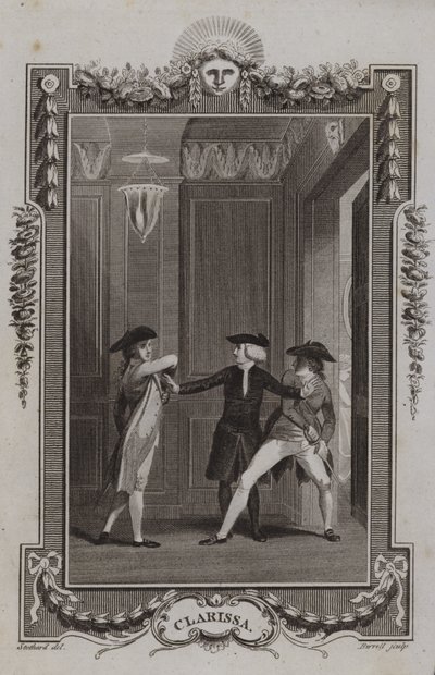 Cena de Clarissa, por Samuel Richardson de English School