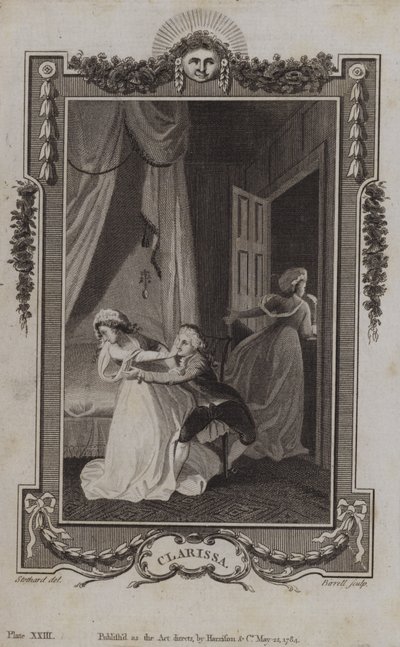 Cena de Clarissa, por Samuel Richardson de English School