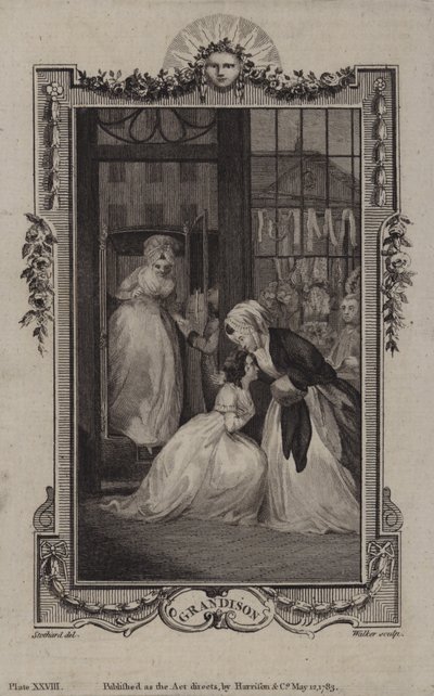 Cena da História de Sir Charles Grandison, de Samuel Richardson de English School