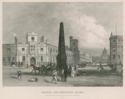 Escola para os cegos indecentes e Hospital de Belém, St Georges Field, Southwark de English School