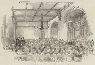 Escola para Cegos Indigentes, Exame dos Alunos (gravura) de English School