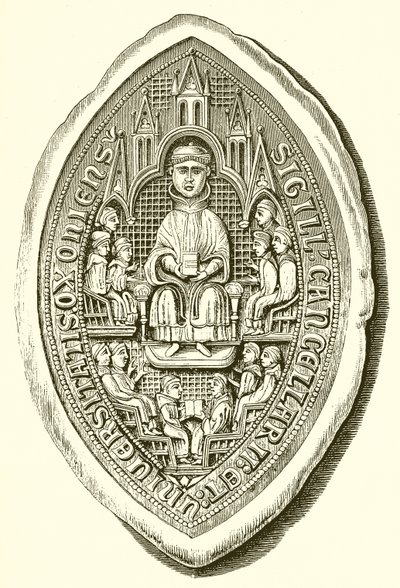 Selo da Universidade de Oxford, c. 1300 de English School
