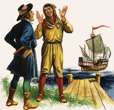 Marinheiros do século em que o poder naval britânico começou a se desenvolver de English School