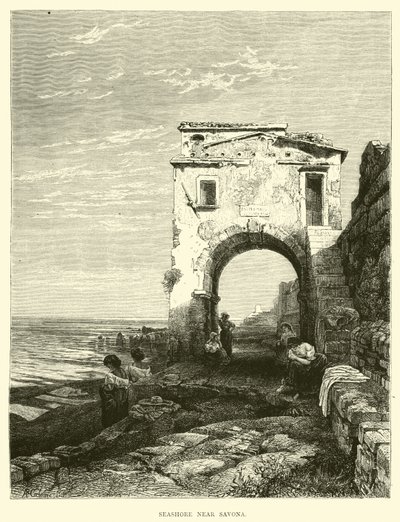Seashore perto de Savona de English School