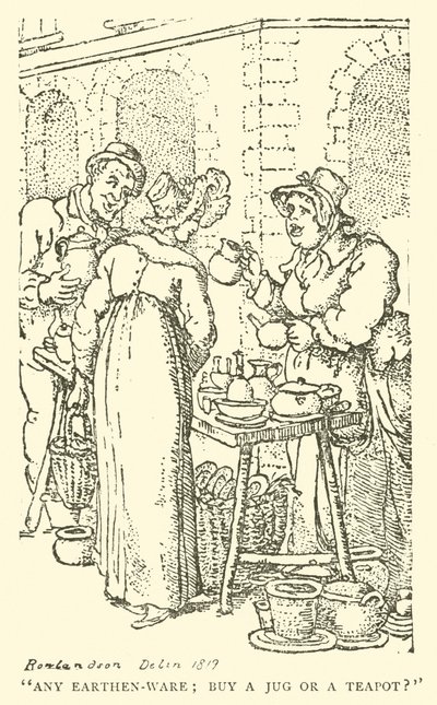 Vendedor de faiança (xilogravura) de English School