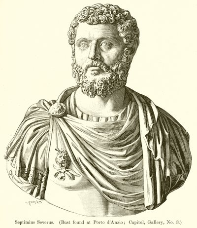 Septimius Severus. (Busto encontrado no Porto dAnzio; Capitólio, Galeria, nº 3) de English School