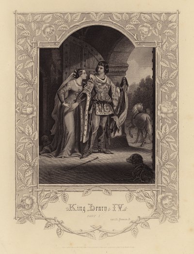 Shakespeare: Rei Henrique IV, Parte 1, Ato II, Cena 3 (gravura) de English School