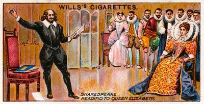 Shakespeare lendo para a rainha Elizabeth de English School