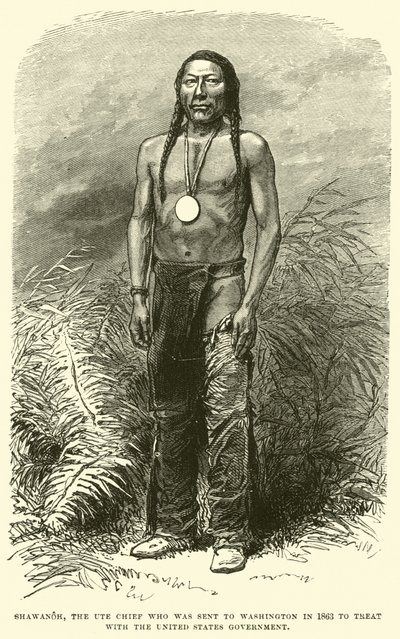 Shawanoh, o chefe Ute que foi enviado a Washington em 1863 para tratar com o governo dos Estados Unidos de English School