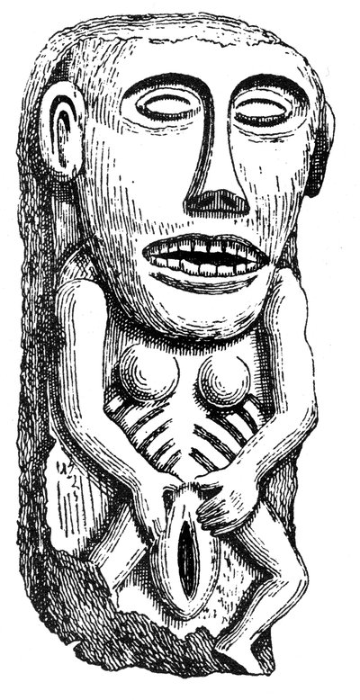 Sheela-na-Gig, de Ballinahend Castle, Tipperary, Irlanda de English School