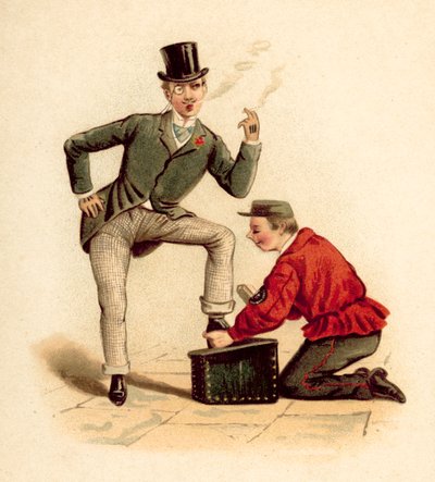 Preto de sapato (chromolitho) de English School