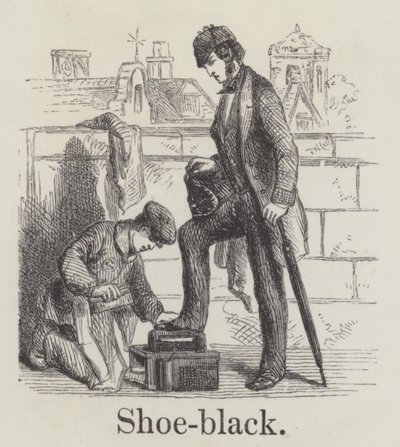 Shoeblack (gravura) de English School