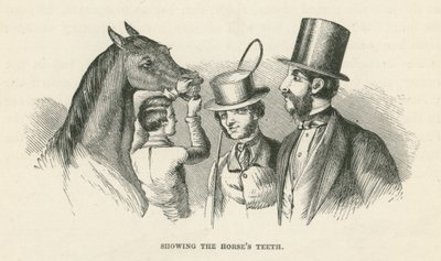 Mostrando os dentes do cavalo (gravura) de English School